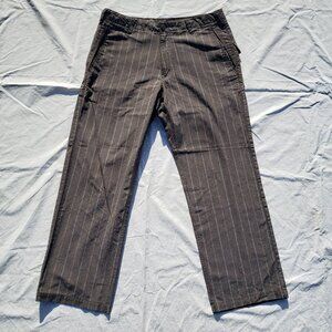 Men's Volcom Relaxed Fit Skater Pants - Plaid Brown - Size 34